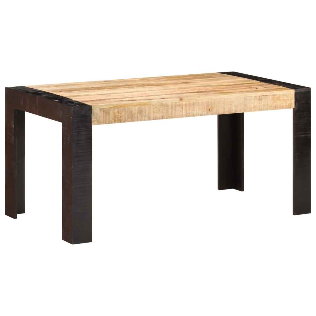 vidaXL Mesa de jantar 140x70x76 cm madeira de mangueira áspera maciça